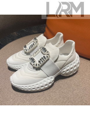 Roger Vivier Fabric Sneakers White/Crystal 2021 111873