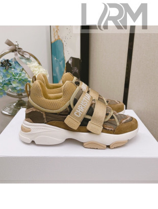 Dior D-Wander Sneakers in Beige Camouflage Technical Fabric 2021 05