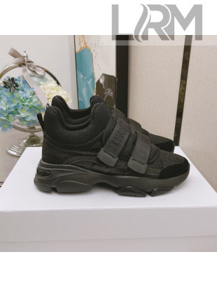 Dior D-Wander Sneakers in Black Oblique Technical Fabric 2021 07