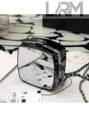 Chanel Mirror Evening Case Bag AP2398 Silver/Black 2021