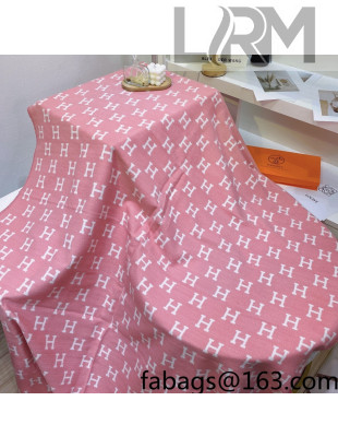 Hermes H Blanket 135x165cm Pink 2021 30
