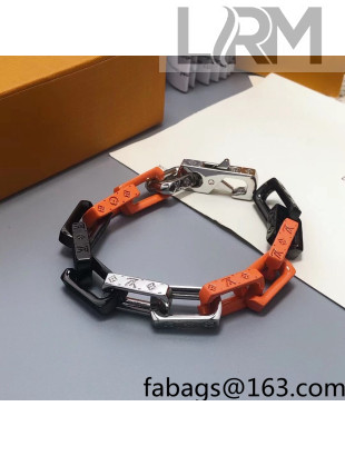 Louis Vuitton Monogram Chain Bracelet Orange/Black/Silver 2021 46