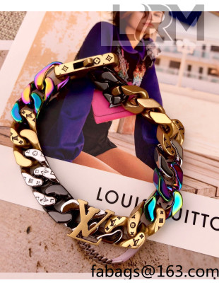 Louis Vuitton Chain Links Patches Bracelet 2021 57