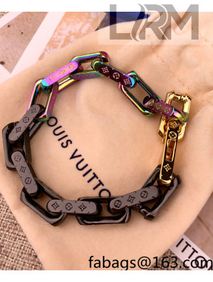 Louis Vuitton Monogram Colors Chain Bracelet 2021 63