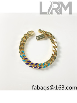 Louis Vuitton NBA Chain Links Patches Bracelet Blue 2021 43