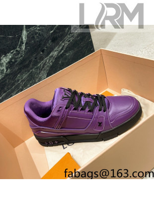 Louis Vuitton LV Trainer Sneakers Violet Purple 2021 78 