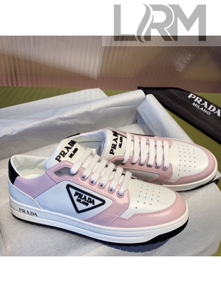 Prada District Leather Sneakers White/Pink 2021 20