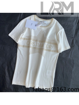 Dior Star Cotton T-Shirt White/Beige 2022 14