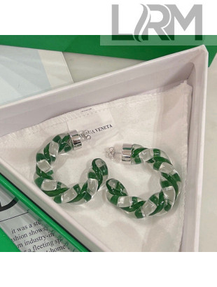 Bottega Veneta Hoop Earrings Green 2022 03