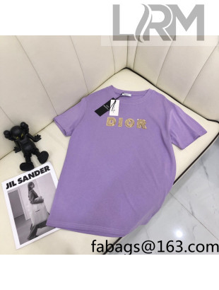 Dior Cotton T-Shirt Purple 2022 30