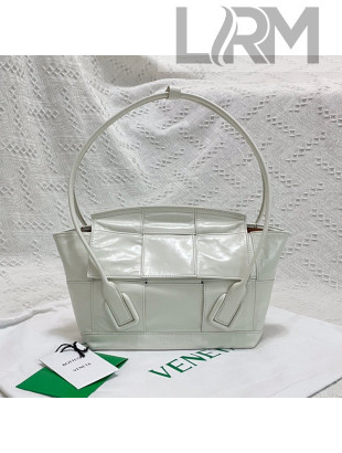 Bottega Veneta Arco Small Bag in Wax Maxi -Woven Calfskin White 2021