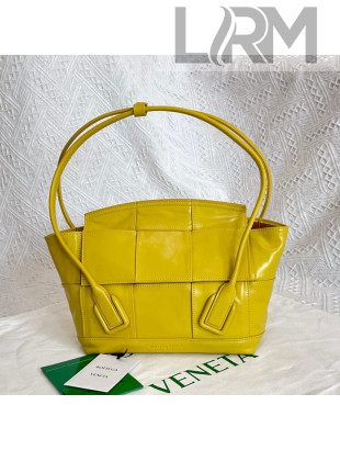 Bottega Veneta Arco Small Bag in Wax Maxi -Woven Calfskin Bonbon Mirabelle Yellow 2021