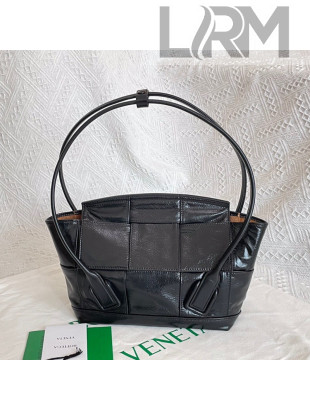 Bottega Veneta Arco Small Bag in Wax Maxi -Woven Calfskin Black 2021