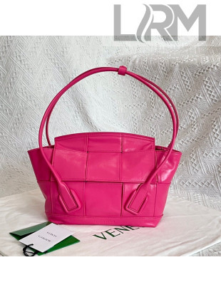 Bottega Veneta Arco Small Bag in Wax Maxi -Woven Calfskin Bonbon Pink 2021