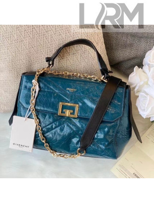 Givenchy ID Top Handle Bag in Shiny Crumple Calfskin Green 2021