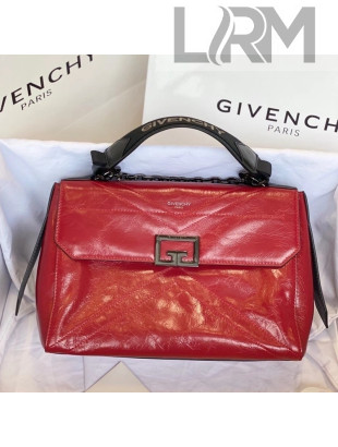 Givenchy ID Top Handle Bag in Shiny Crumple Calfskin Red 2021