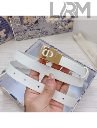 Dior Polytechnique Belt 1.7cm with CD Framed Buckle White 2021