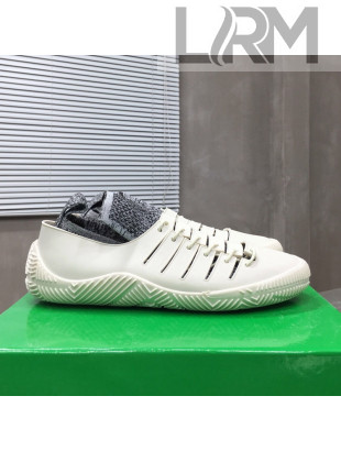 Bottega Veneta Climber Rubber Lace-up Sneakers White 2021 