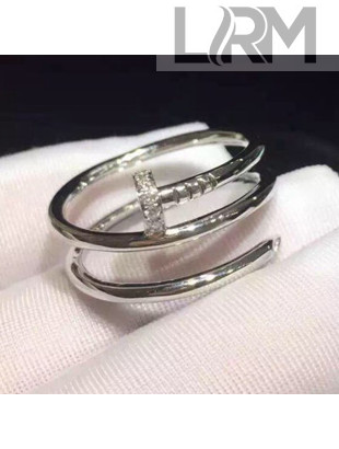 Cartier White Gold Juste un Clou Ring with Diamonds 10
