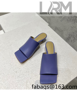 Bottega Veneta Stretch Lambskin Heel Sandals 4cm Purple 2022 032162