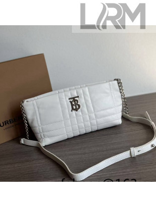 Burberry Small Quilted Lambskin Soft Lola Shoulder Bag White 2022 804622