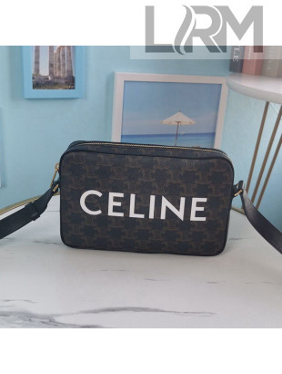 Celine Triomphe Canvas Camera Bag with CELINE Print 194502 Brown 2022