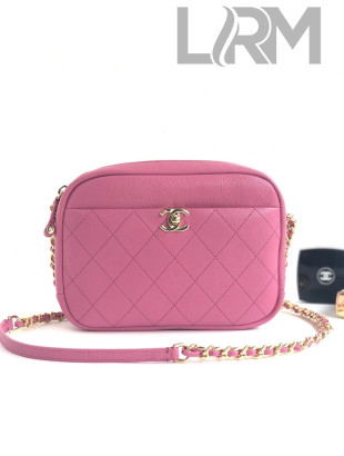 Chanel Lambskin Casual Trip Medium Camera Case Bag AS0140 Pink 2021