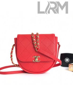 Chanel Lambskin Mini Messenger Bag AS0143 Red 2021 