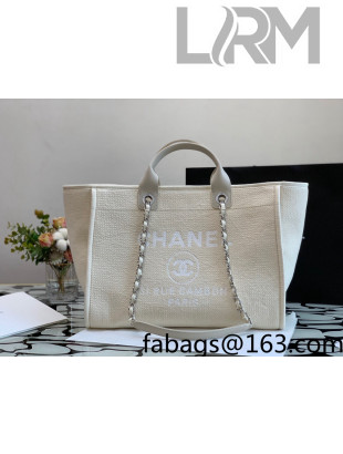 Chanel Deauville Mixed Fibers Large Shopping Bag A66941 Beige 2022 03