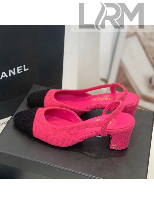 Chanel Fabric Slingback Pumps 6.5cm G31318 Pink 2022