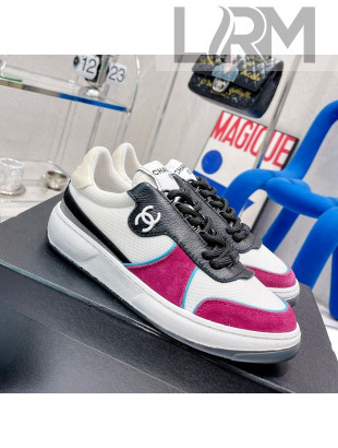Chanel Fabric, Suede & Calfskin Sneakers G38803 Dark Pink 2022