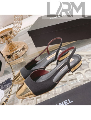 Chanel Grosgrain Slingback Shoe 2.5cm G31319 Black 2022