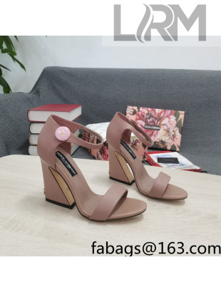 Dolce & Gabbana DG Calf Leather High Heel Sandals 10.5cm Nude 2022