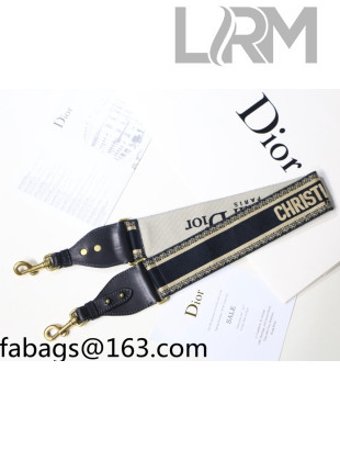 Dior 'Christian Dior' Embroidered Strap Black/Beige 2022 44