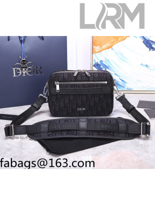 Dior Men's Safari Messenger Bag in Black Dior Oblique Jacquard 2022 93307 01