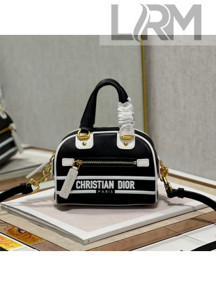 Dior Mini Vibe Zip Bowling Bag in Smooth Calfskin Black 2022 6201