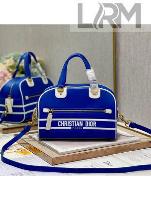 Dior Small Zip Classic Bowling Bag in Smooth Calfskin Blue 2022 6200