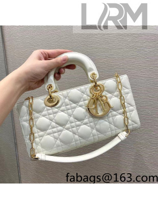 Dior Lady D-Joy Bag in Cannage Lambskin White 2022 M933