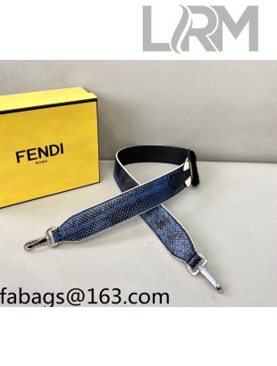 Fendi Strap You Snakeskin-Like Leather Shoulder Strap Blue 2022