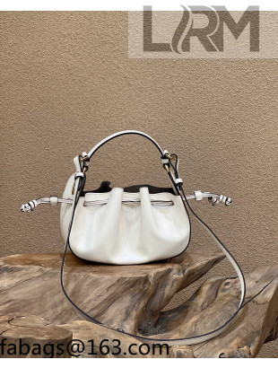 Fendi Pomodorino Leather Mini Bag White 2022 8532