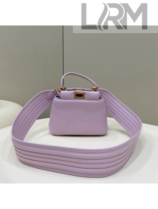 Fendi Peekaboo Iconic XS Bag in Soft Lambskin Purple 2022 8328 