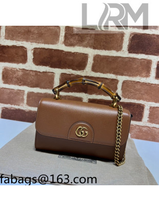 Gucci Bamboo Leather Mini Bag 675795 Brown 2022