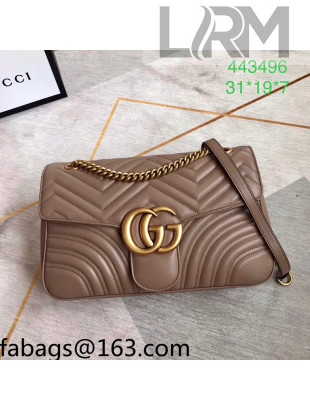 Gucci GG Marmont Medium Matelassé Shoulder Bag 443496 Milk Teal Beige 2022