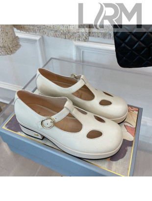Gucci Leather Mary Janes Pumps 4.5cm White 2022