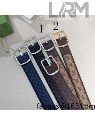 Gucci GG Canvas Belt 4cm with Sqaure Buckle 2022 04