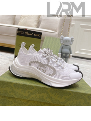 Gucci Run Sneakers in Interlocking G Knit Fabric White 2022 032543