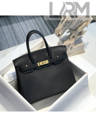 Hermes Birkin 30cm Bag in Togo Calfskin Black/Gold 2022