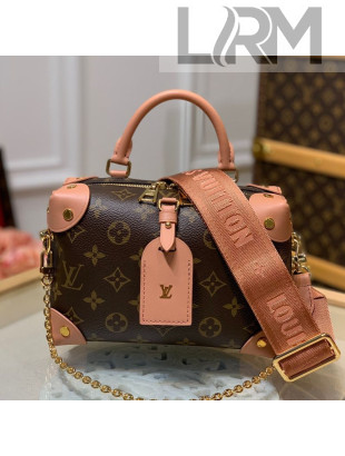 Louis Vuitton Monogram Canvas Petite Malle Souple Handbag M45531 Peach Pink 2020