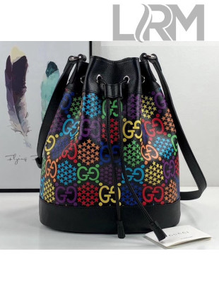 Gucci GG Psychedelic Bucket bag 598149 Black/Multicolor 2020