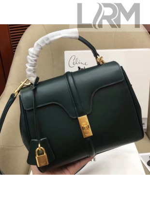 Celine Smooth Calfskin Small 16 Bag Green 2019